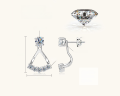 wholesale 925 Sterling Silver Exquisite Back-Insert Moissanite Earrings, Two-Way Wear, Niche Korean Internet-Famous Ear Jewelry Wholesale-0-6