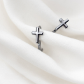 wholesale 925 Silver Korean-style Delicate Cross Stud Earrings for Students, Simple and Stylish Ins Sweet Earrings G3601-0-3