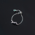 wholesale S925 Silver Zodiac Sign Ring for Women, Korean Style Fashionable Diamond-Encrusted Elegant Beaded Index Finger Ring J4963-0-11