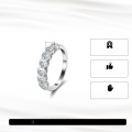 wholesale S925 Sterling Silver Ring, Luxury Extra Sparkling Zircon Rings, Oval Zircon Wedding Ring-0-0