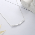 wholesale S925 Sterling Silver Creative Brushed Geometric Irregular Pendant Necklace, Fashionable Light Luxury Design Collarbone Chain-0-1