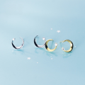 wholesale 925 Sterling Silver Earrings, Big Love Moon Sailor Moon Smooth Surface Diamond-Inlaid Crescent Earrings G3705-0-2