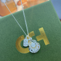 wholesale 999 Sterling Silver Hollow-Out Double Gourd Fu Pendant, Fashionable Retro New Chinese Style Versatile Necklace-0-2