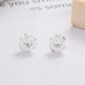 wholesale S925 Sterling Silver Fashion Cross-Border E-Commerce Minimalist Versatile Moissanite Fresh and Simple Stud Earrings with a Subtle, Understated Design-0-4