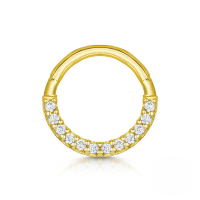 wholesale S925 Sterling Silver Ins Trendy Ear Cartilage Piercing Jewelry With Rhinestones-Single gold