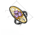 wholesale 925 Silver Italian Craft Designer Gemstone Ring, Natural and Unique High-End Amethyst Ring-0-4
