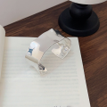 wholesale S925 Sterling Silver Super Heavy Work Tin Foil Wide Opening Bracelet for Women, Korean High Fashion Spring and Summer New Arrival Minimalist Cuff-0-3