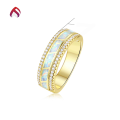 wholesale 925 Silver Japanese Internet-Famous Style Composite Opal OPAL Ring with White Opal Light Luxury Jewelry-0-4