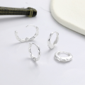 wholesale S925 Sterling Silver Korean Minimalist Ins Style Simple Circle Wave Pattern Geometric Design Earrings-0-1
