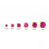 wholesale S925 Sterling Silver Classic Minimalist Zircon Stud Earrings, 6-piece Set, European And American Fashion, Personalized Ins Style-Set of 6 gold-rose diamonds