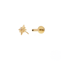 wholesale S925 Sterling Silver 18g Flat Head Push-pin Cartilage Ear Stud, Popular In Europe And America For Ear Piercing-Single gold #8