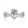 wholesale S925 Silver New Classic One-Carat White Diamond Ring for Women,-0-0
