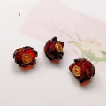 wholesale S925 silver gold-plated natural blood amber Pi Xiu peanut lotus accessory DIY semi-finished bracelet necklace braided cord string decoration-0-3