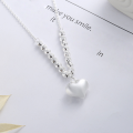 wholesale S925 Sterling Silver Korean-style Creative Flash Bead Three-dimensional Sweet Collarbone Necklace for Women-0-1