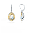 wholesale S925 Silver Designer High-End Gemstone Ear Drops with Natural Topaz, Personalized Stud Earrings-0-4