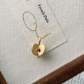 wholesale S925 Sterling Silver Brushed Apple Pendant Necklace, Minimalist Luxury Wish Fruit Choker, Holiday Gift for Women-0-3