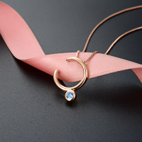 wholesale S925 Silver Korean Fashion Accessory Gift for Mom, Zirconia Pendant with Round Pendant for Women Wholesale-Single Pendant - Without Chain 925 Silver