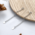 wholesale 925 Silver Necklace Extender Chain Tail Pure Silver Bracelet DIY Accessories Chain Adjustable Extension Chain Connector-0-0