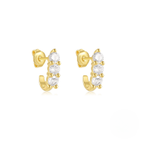 wholesale S925 Sterling Silver Multi-layer Marquise Teardrop Earrings-Gold#4 925 silver