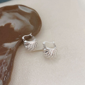 wholesale S925 Sterling Silver Hollow Croissant Ear Clasp Women's Japanese and Korean New Small Minimalist Elegant Earrings-0-5