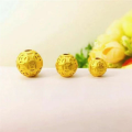 wholesale Metal material gold-plated Vietnamese sand gold scattered bead coin fortune bead unisex bracelet DIY matching bead color-preserving spacer jewelry-0-1
