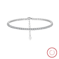 wholesale S925 Sterling Silver 20mm Colorful Zircon Tennis Adjustable Bracelet, Fashionable and Versatile-0-5