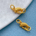 wholesale S925 Silver Gold Plated 24K Phoenix S-Clasp Extension Chain Pearl Fish Clasp DIY Accessories-0-5