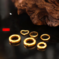 wholesale Metal: 925 Silver Gold Plated Running Ring Charm Love Zircon Running Ring Handmade DIY Accessories Ring Loop Large Bracelet Necklace-0-0