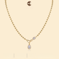 wholesale S925 Silver Lead Necklace Moissanite Women's New Style Trendy Pendant with Chain Accessories Gift Live Stream Ready for Wholesale-Moissanite