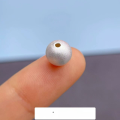 wholesale 999 Pure Silver Beads Loose Beads Matte Beads Ancient Method Silver Beads Round Beads Handmade DIY Beading Materials Pure Silver Accessories Single Bead-0-17