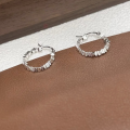 wholesale Pure Silver Korean Style Irregular Broken Silver Ear Clips for Women, Small and Minimalist Design, Light Luxury and Versatile Personality Earrings-0-1