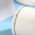 wholesale 925 Sterling Silver Bracelet, Macaron Color Matching Exquisite and Playful Heart Enamel Earrings for Women,-0-2