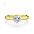 wholesale S925 Silver European and American New Style 6*6 Heart-shaped Ring with 50-Point High-Carbon Diamond, Perfect for the Romantic at Heart-0-0