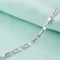 wholesale S925 Silver New Stylish Fashion Pendant Necklace for Women, Round Wire Pendant (Straight Blade) Collarbone Chain, European and American Retro Fashion Accessory-3.5 round melon seeds (straight knife) - 20 inches 925 silver