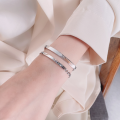 wholesale S925 Sterling Silver Tidal Sheng Couple's 8023 You 1314 Bracelet with Chain Link Korean Version Valentine's Day Gift Jewelry-0-3