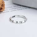 wholesale S925 Silver Fashion Retro Rustic Bamboo Joint Creative Design Minimalist Trendy Open Ring-0-2