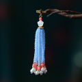 wholesale Metal material, tassel imported seed beads DIY accessories, natural pearl semi-finished products, handmade fringe, Nanhong pendant, detachable hairpin-0-2