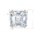 wholesale 925 silver new style 2ct pagoda-shaped D-color moissanite Asscher-cut earrings cross-border bestseller-0-6