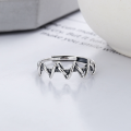 wholesale S925 sterling silver irregular twisted geometric ring, fashionable and versatile for daily wear, with a unique design for the index finger-0-2