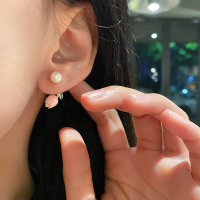 wholesale S925 Sterling Silver Fresh and Sweet Style Small and Unique Design Exquisite Tulip Bead Stud Earrings M06675-S925 silver pair 925 silver