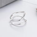 wholesale S925 silver fashionable cross-border Euro-American irregular geometric minimalist trendy niche design open ring-0-2