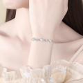 wholesale S925 Sterling Silver Four-Leaf Clover Diamond-Inlaid Bracelet for Women, Unique High-End Design, Valentine's Day Gift for Girlfriend-0-1