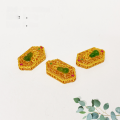 wholesale S925 gold-plated silver natural jade gourd square pendant accessory bracelet necklace braided cord string ornament DIY handmade spacer-0-4