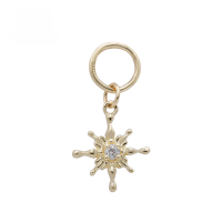 wholesale 10K gold jewelry, summer new collection, mini star pendant, set with full-cut diamonds, versatile and can be worn as earrings-Star Pendant>9K