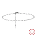 wholesale S925 Sterling Silver Cloud-Pull Jewelry Rhombus Chain Anklet, Simple and Versatile Cross-Border Manufacturer Wholesale-0-6