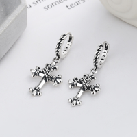 wholesale S925 Silver Crown Cross Earrings for Women, Small Hook, Niche Design, Korean and Japanese Style, High-End Versatile-YFR213/approx. 5g>925 silver