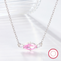 wholesale S925 Silver Necklace, Small and Exquisite High-end Sense Chain, Versatile Colored Zircon Pendant Necklace for Women, Cross-border Hot-selling Wholesale Accessories-0-6