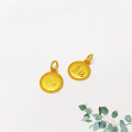 wholesale S925 gold-plated auspicious bean leaf pendant charm DIY semi-finished crystal jewelry accessory-0-15