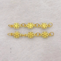wholesale Gold-plated S925 silver connector chain spacer beads semi-finished DIY jewelry crystal accessories for bracelets and necklaces-0-8