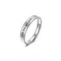wholesale 925 Sterling Silver Adjustable Open Ring with Design Sense for Maker Our Love Couple Give You My Love-0-6